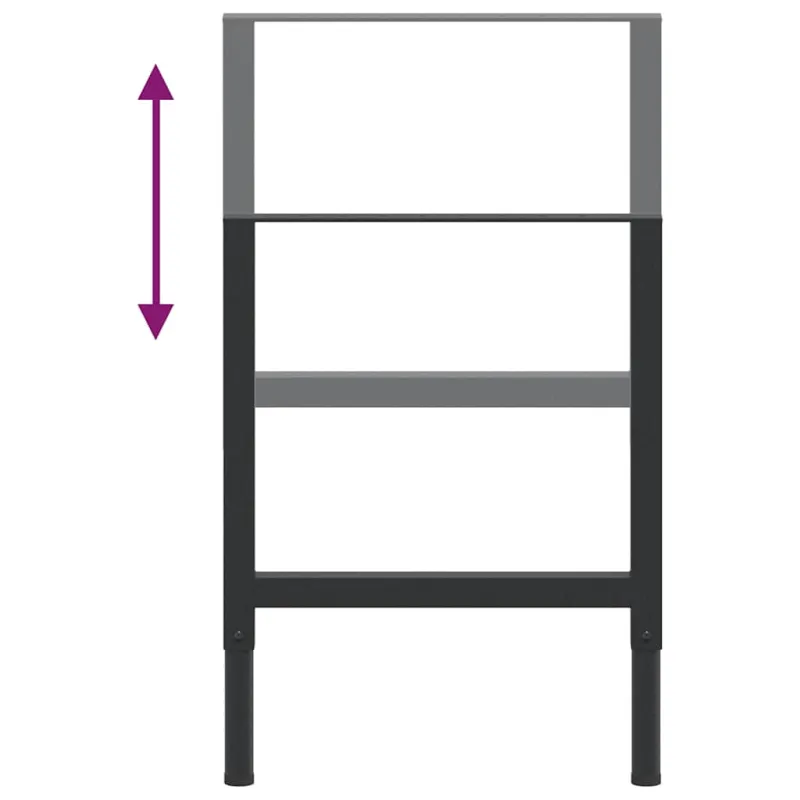Darbastalio rėmai, 2vnt., juodi, 55x(69-95,5)cm, metalas