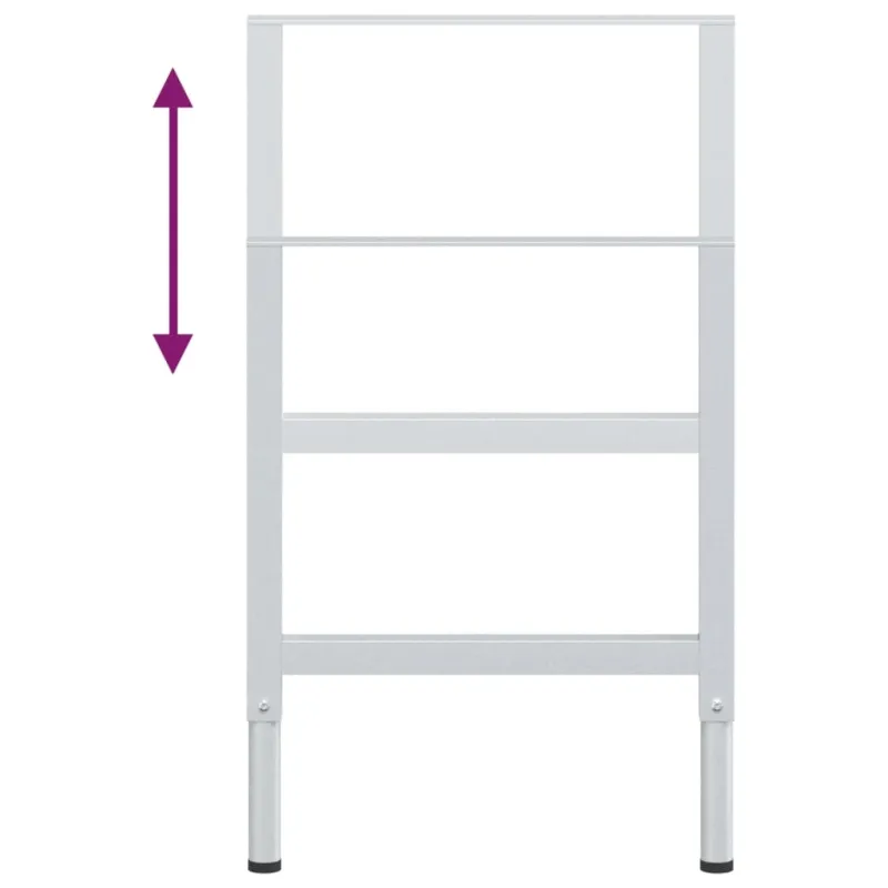 Darbastalio rėmai, 2vnt., pilki, 55x(69-95,5)cm, metalas