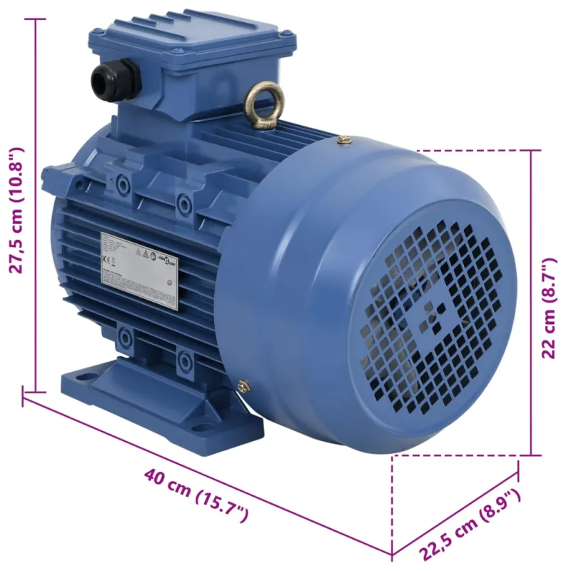 Trifazis elektros variklis, 4kW/5,5AG, 2 polių, 2840aps./min.
