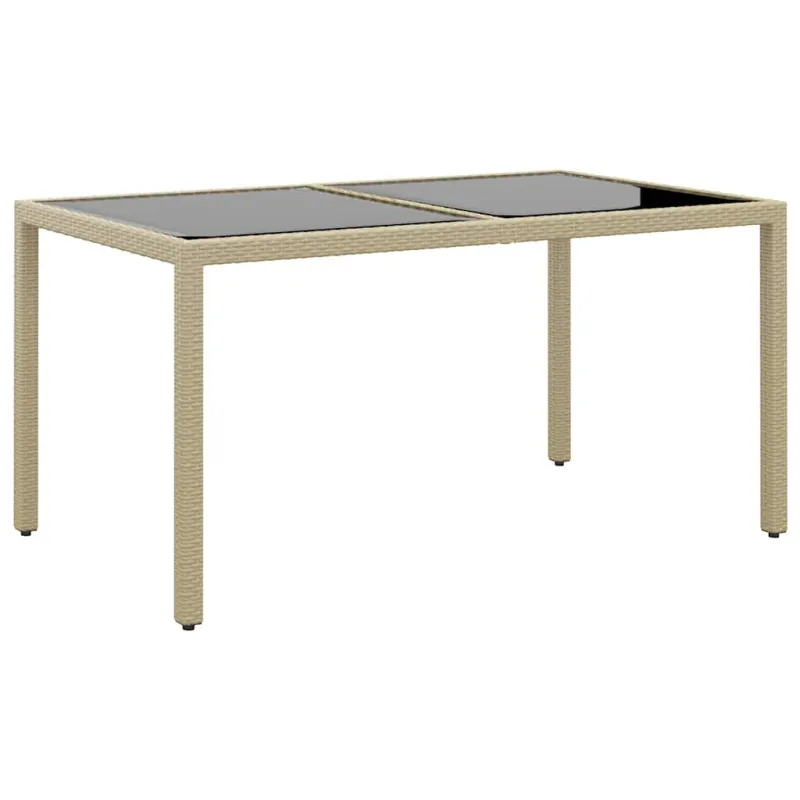 Soodokokoonpano, 7 osaa, hiekansävyinen, polyrattana/lasia