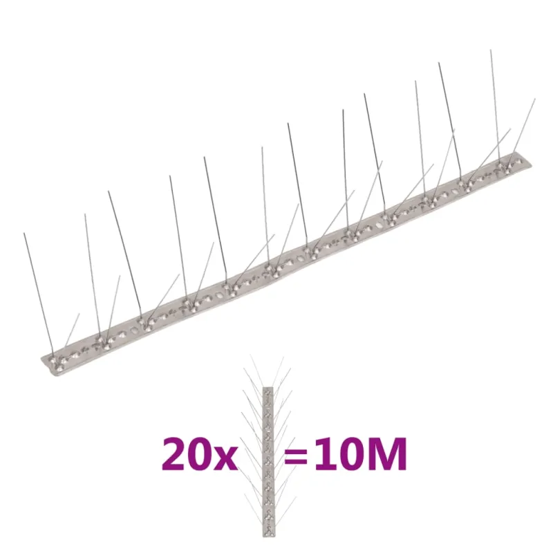 Smaigų rinkinys nuo paukščių/balandžių, 20vnt., 4 eilės, 10m