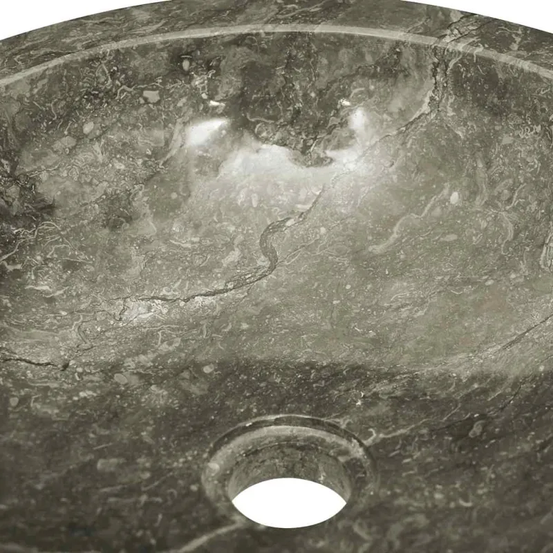 Praustuvas, pilkos spalvos, skersmuo 40x12cm, marmuras