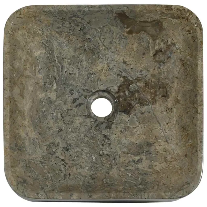 Praustuvas, pilkos spalvos, 40x40x10cm, marmuras