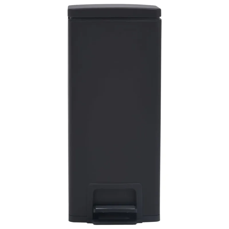 Šiukšliadėžė su pedalu, juoda, nerūdijantis plienas, 30l