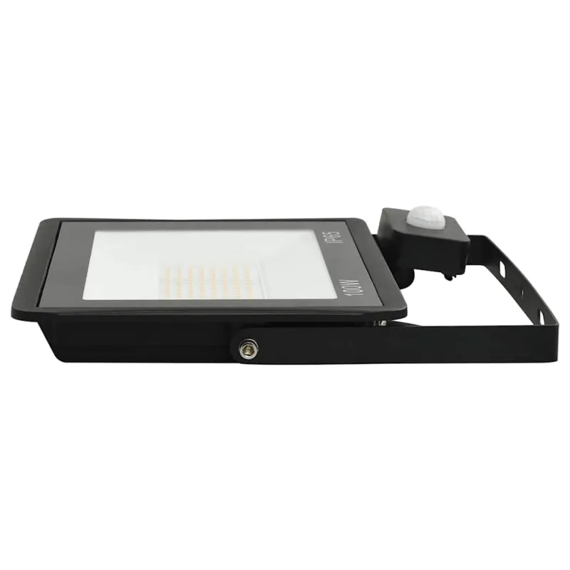 LED prožektorius su jutikliu, šiltos baltos spalvos, 100W