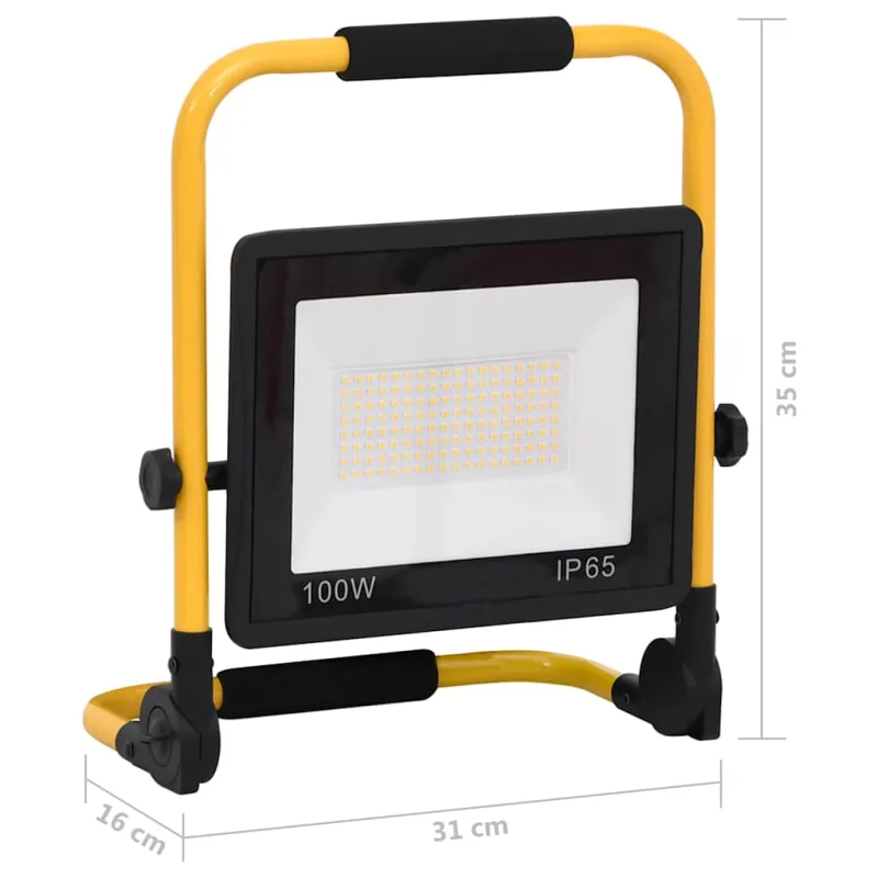 LED prožektorius su rankena, šaltos baltos spalvos, 100W