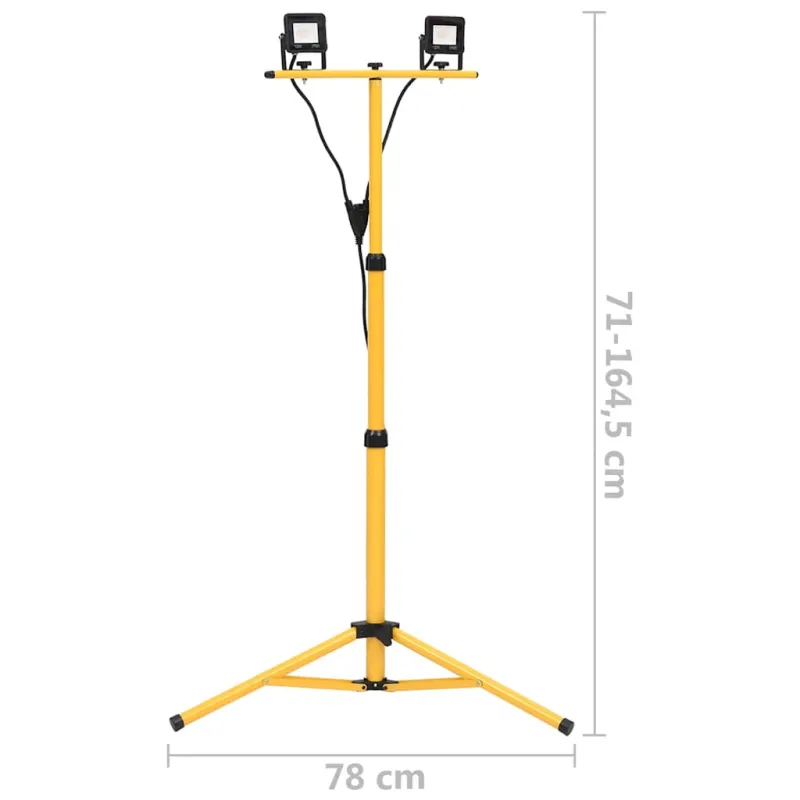 LED prožektorius su trikoju, šaltos baltos spalvos, 2x10W