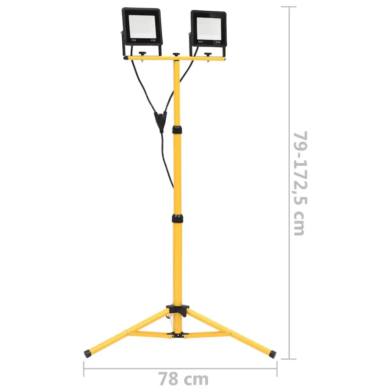 LED prožektorius su trikoju, šaltos baltos spalvos, 2x50W