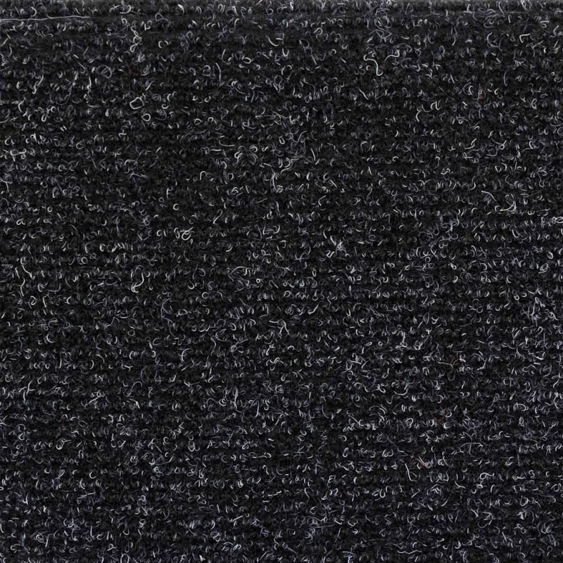 Laiptų kilimėliai, lipnūs, 10 vnt., juodi, pusapvaliai, 56x17x3 cm