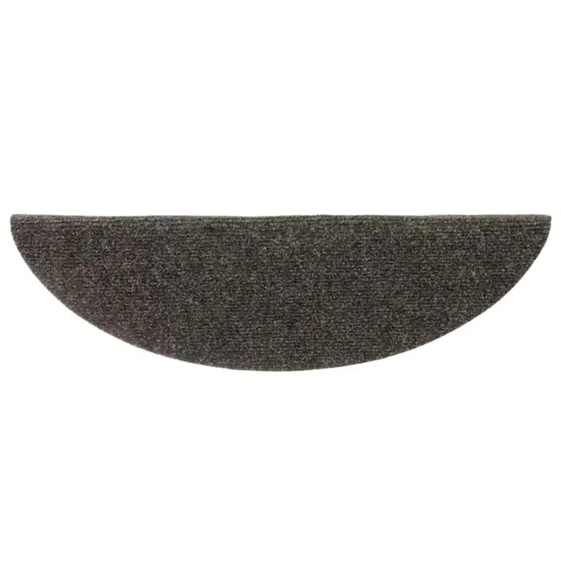 Laiptų kilimėliai, lipnūs, 10 vnt., 56x17x3 cm, antracito spalvos, pusapvaliai