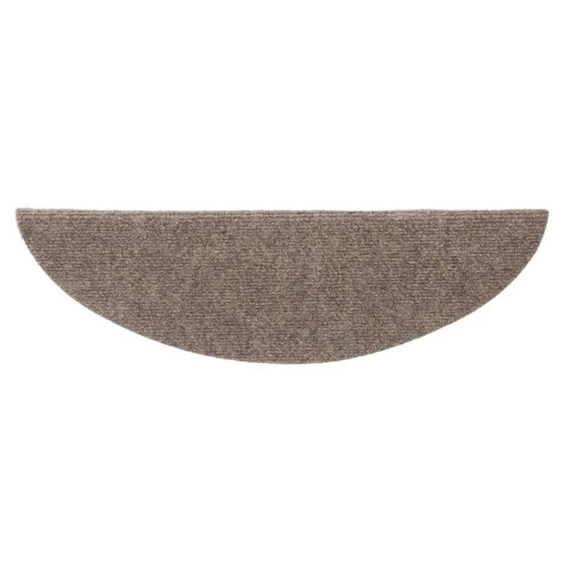 Laiptų kilimėliai, lipnūs, 10 vnt., 56x17x3 cm, smėlio spalvos, pusapvaliai