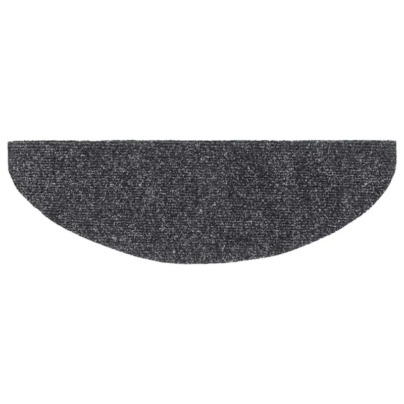 Laiptų kilimėliai, lipnūs, 10 vnt., 65x21x4 cm, tamsiai pilki, pusapvaliai, dideli