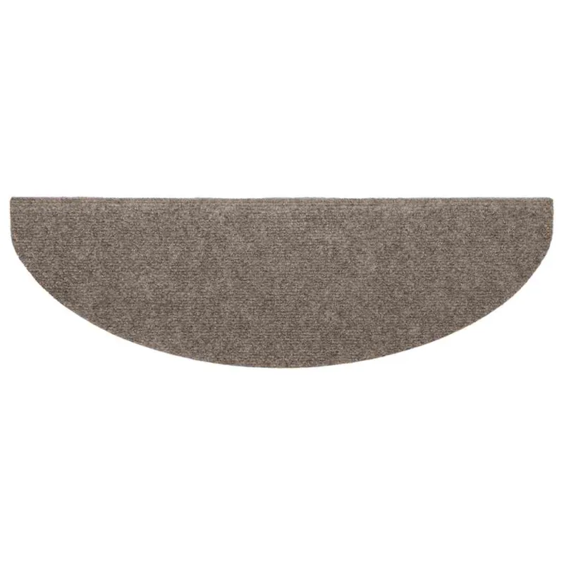 Laiptų kilimėliai, lipnūs, 5 vnt., 65x21x4 cm, smėlio spalvos, pusapvaliai, dideli