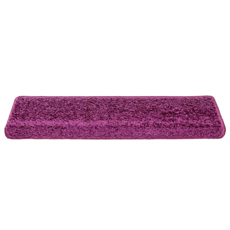 Laiptų kilimėliai, 10 vnt., 65x21x4 cm, violetiniai, stačiakampiai kraštai