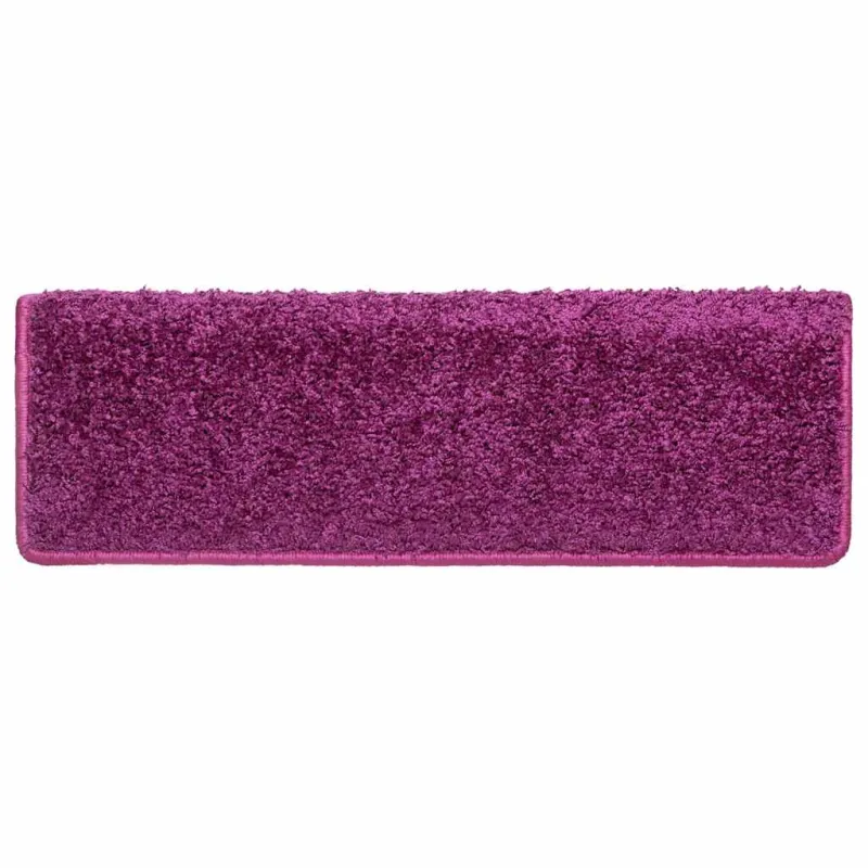 Laiptų kilimėliai, 10 vnt., 65x21x4 cm, violetiniai, stačiakampiai kraštai