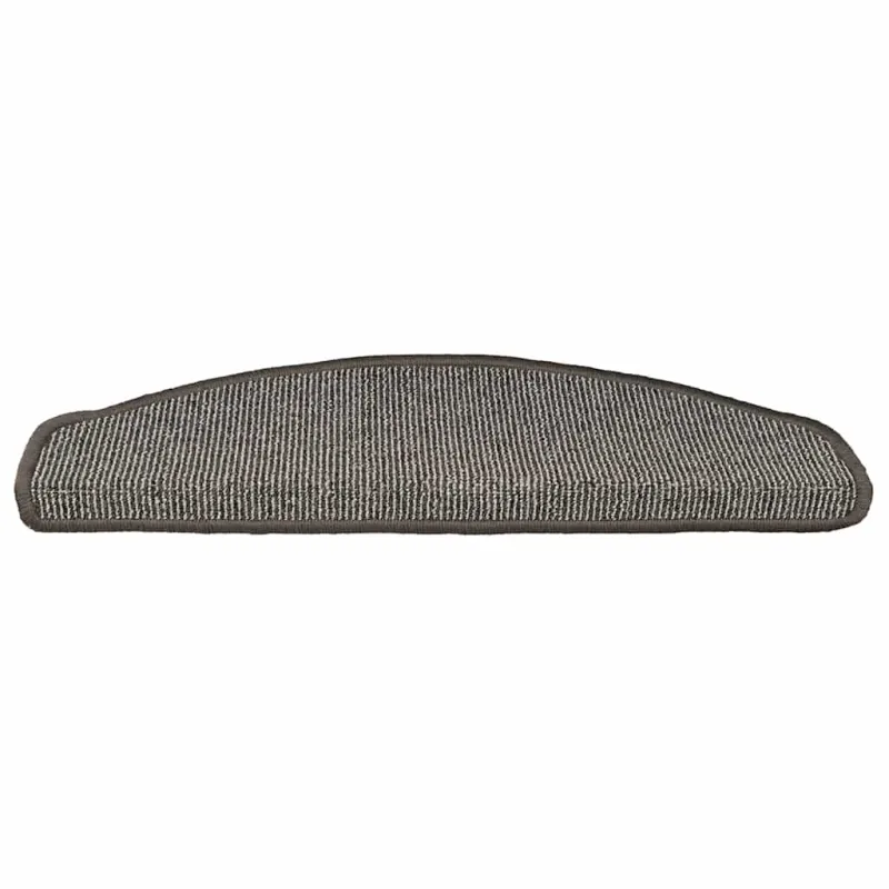 Laiptų kilimėliai, 15 vnt., pilki, 65x21x4 cm, dideli, pusapvaliai