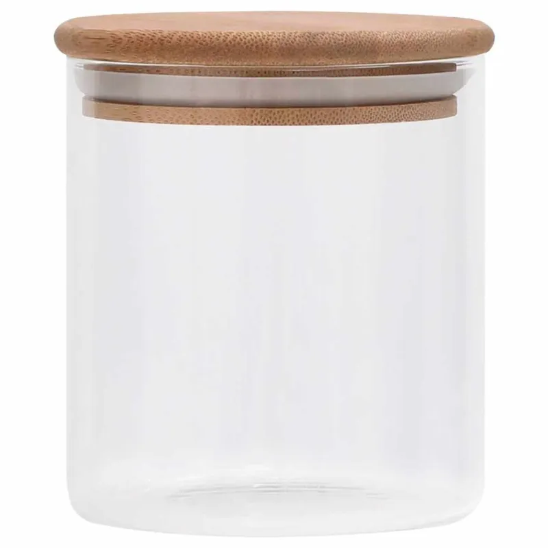 Stikliniai indai su kamštiniais dangteliais, 10vnt., 600ml
