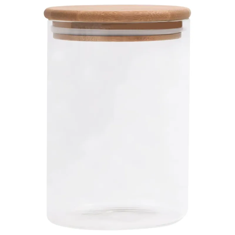 Stikliniai indai su kamštiniais dangteliais, 4vnt., 800ml