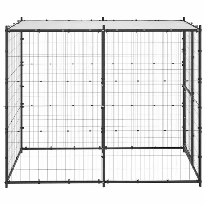 Lauko voljeras šunims su stogu, 110x220x180cm, plienas