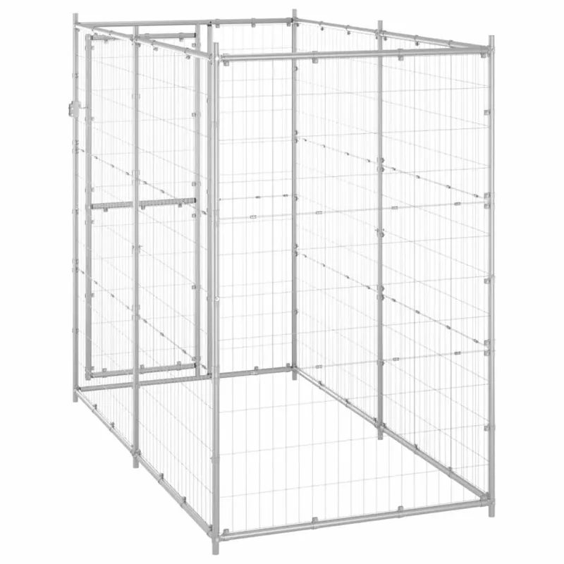 Lauko voljeras šunims, 110x220x180cm, galvanizuotas plienas