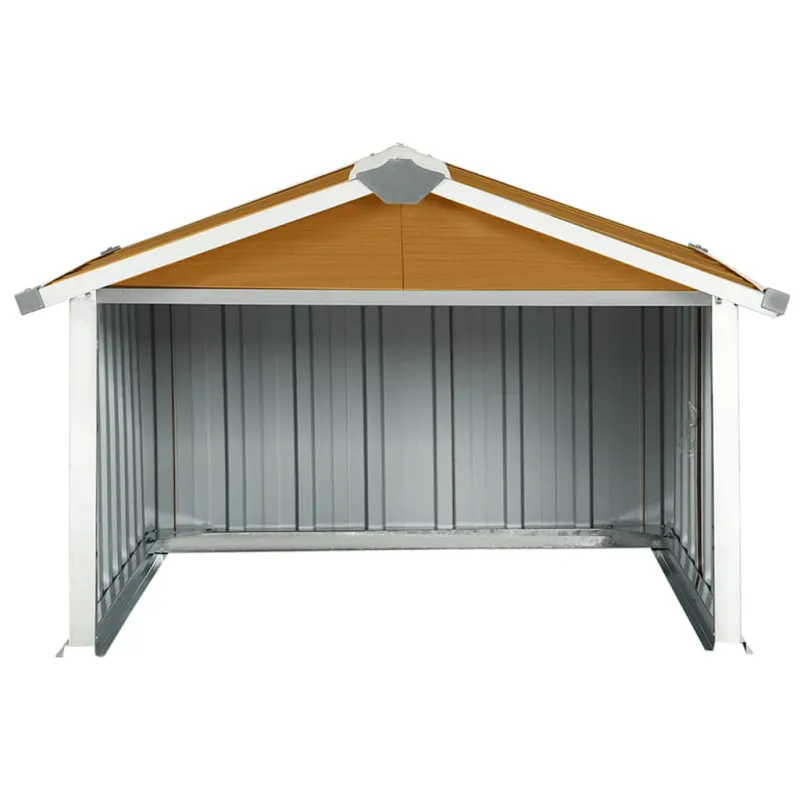 Sodo roboto vejapjovės garažas, rudas, 92x97x63cm, plienas