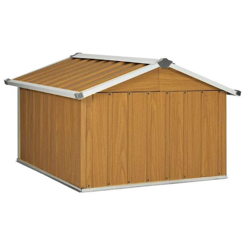 Sodo roboto vejapjovės garažas, rudas, 92x97x63cm, plienas