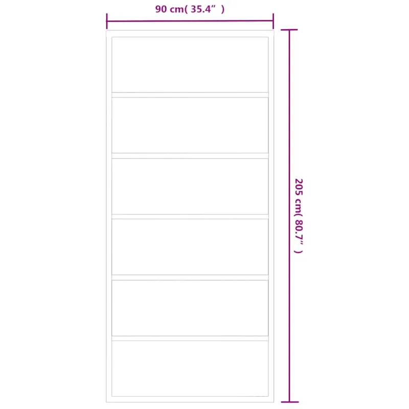 Stumdomos durys, juodos, 90x205cm, ESG stiklas ir aliuminis