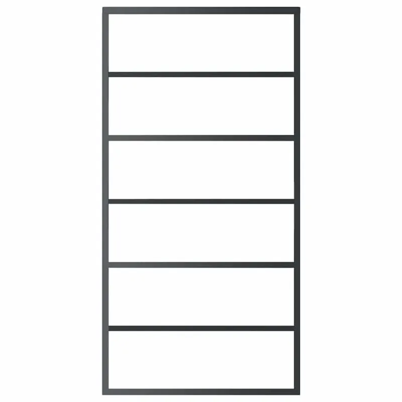 Stumdomos durys, juodos, 102x205cm, ESG stiklas ir aliuminis