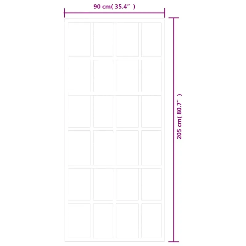 Stumdomos durys, juodos, 90x205cm, ESG stiklas ir aliuminis