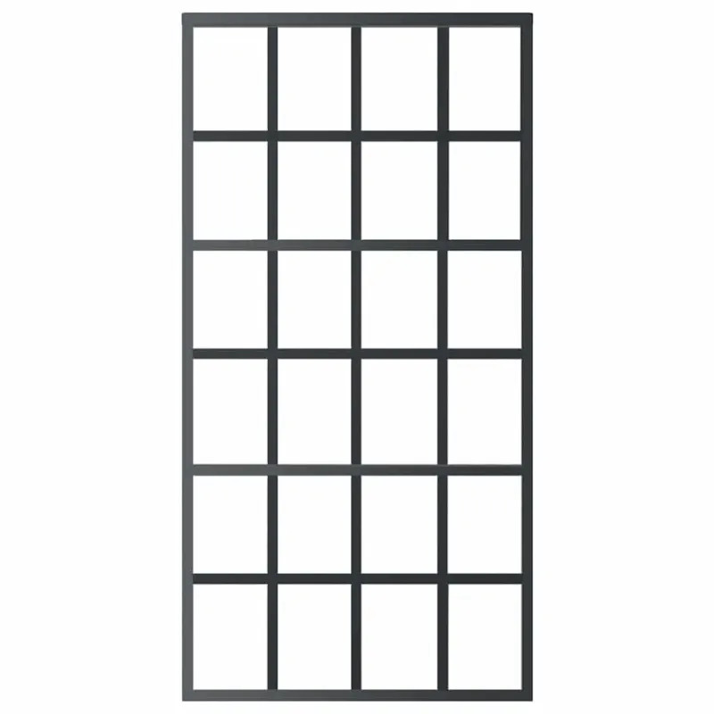 Stumdomos durys, juodos, 102x205cm, ESG stiklas ir aliuminis