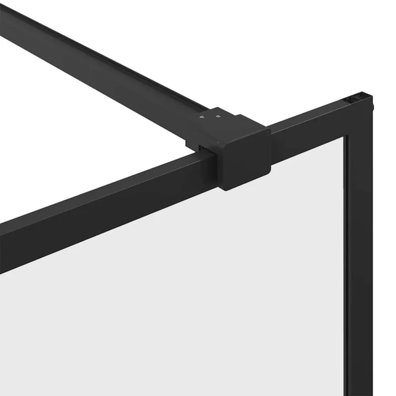 Dušo sienelė su skaidriu ESG stiklu, juodos spalvos, 90x195cm