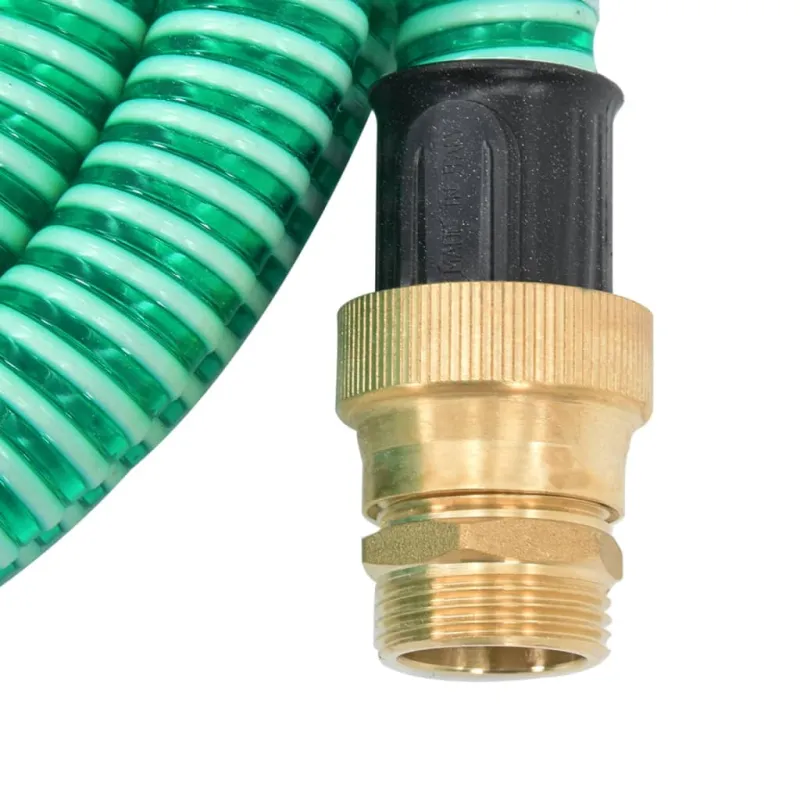 Siurbimo žarna su žalvarinėmis jungtimis, žalia, 1,1", 7m, PVC