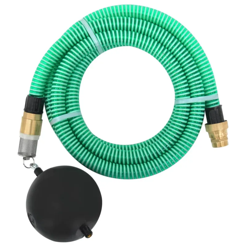 Siurbimo žarna su žalvarinėmis jungtimis, žalia, 1,1", 15m, PVC