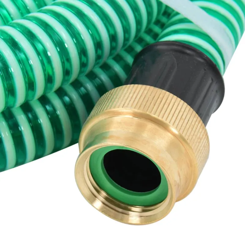 Siurbimo žarna su žalvarinėmis jungtimis, žalia, 1,1", 20m, PVC