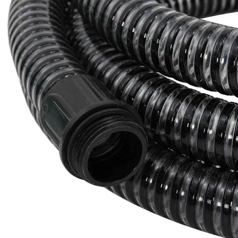 Siurbimo žarna su žalvarinėmis jungtimis, juoda, 1,1", 3m, PVC