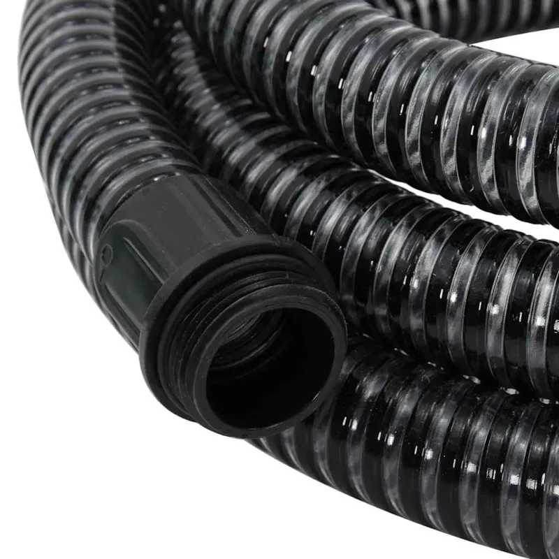 Siurbimo žarna su žalvarinėmis jungtimis, juoda, 1,1", 5m, PVC