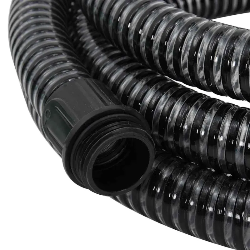 Siurbimo žarna su žalvarinėmis jungtimis, juoda, 1,1", 15m, PVC