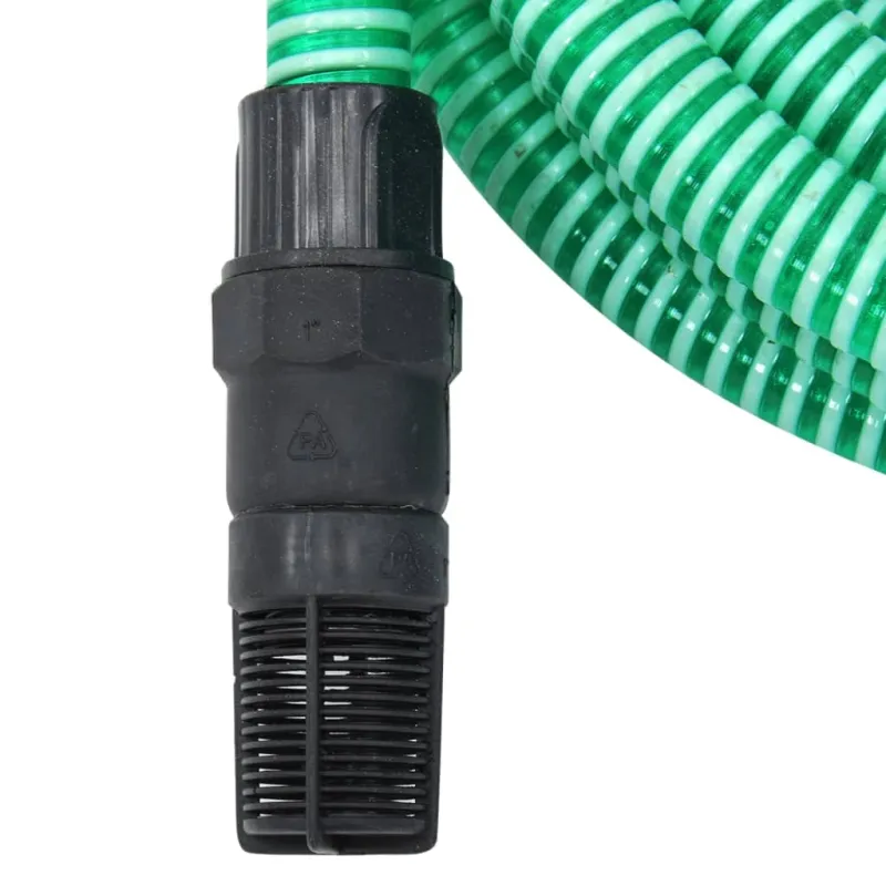 Siurbimo žarna su PVC jungtimis, žalios spalvos, 1", 7m, PVC