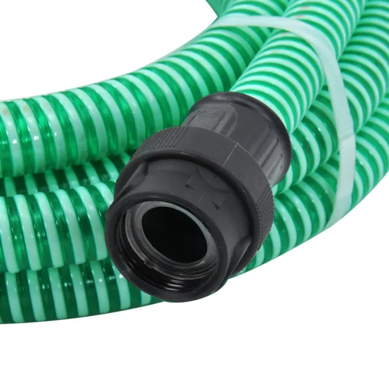 Siurbimo žarna su PVC jungtimis, žalios spalvos, 1", 7m, PVC