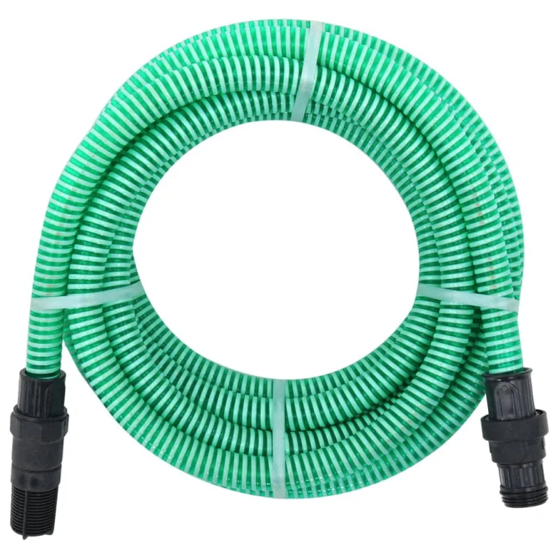 Siurbimo žarna su PVC jungtimis, žalios spalvos, 1", 10m, PVC