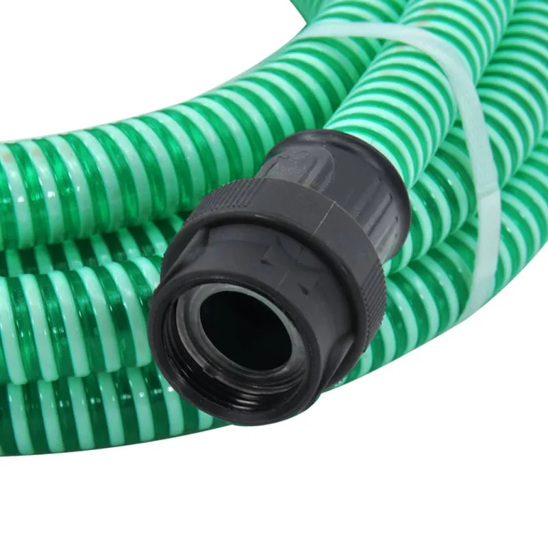 Siurbimo žarna su PVC jungtimis, žalios spalvos, 1", 10m, PVC