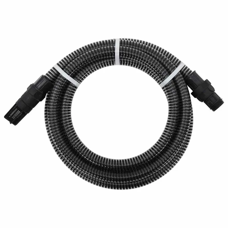 Siurbimo žarna su PVC jungtimis, juodos spalvos, 1", 4m, PVC