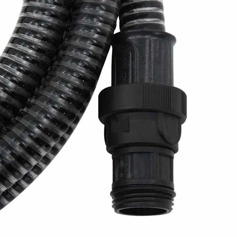 Siurbimo žarna su PVC jungtimis, juodos spalvos, 1", 4m, PVC