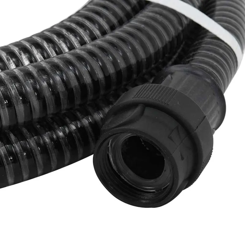Siurbimo žarna su PVC jungtimis, juodos spalvos, 1", 4m, PVC