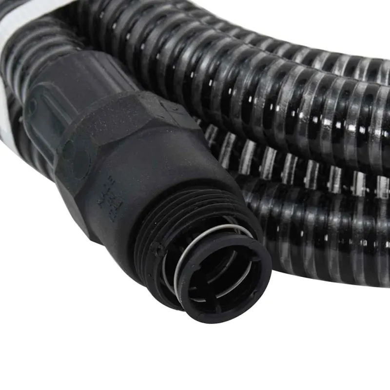 Siurbimo žarna su PVC jungtimis, juodos spalvos, 1", 4m, PVC