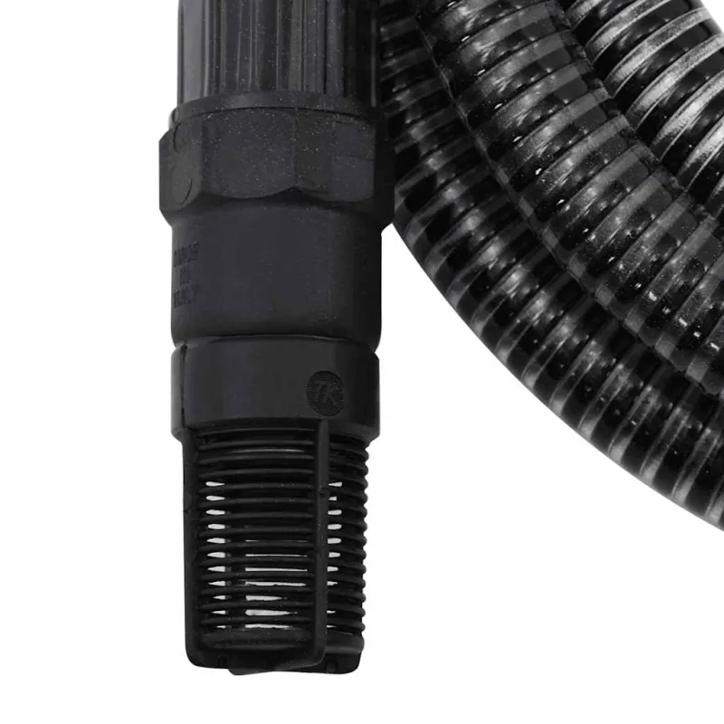 Siurbimo žarna su PVC jungtimis, juodos spalvos, 1", 7m, PVC