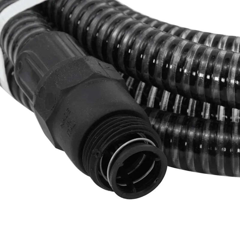 Siurbimo žarna su PVC jungtimis, juodos spalvos, 1", 7m, PVC