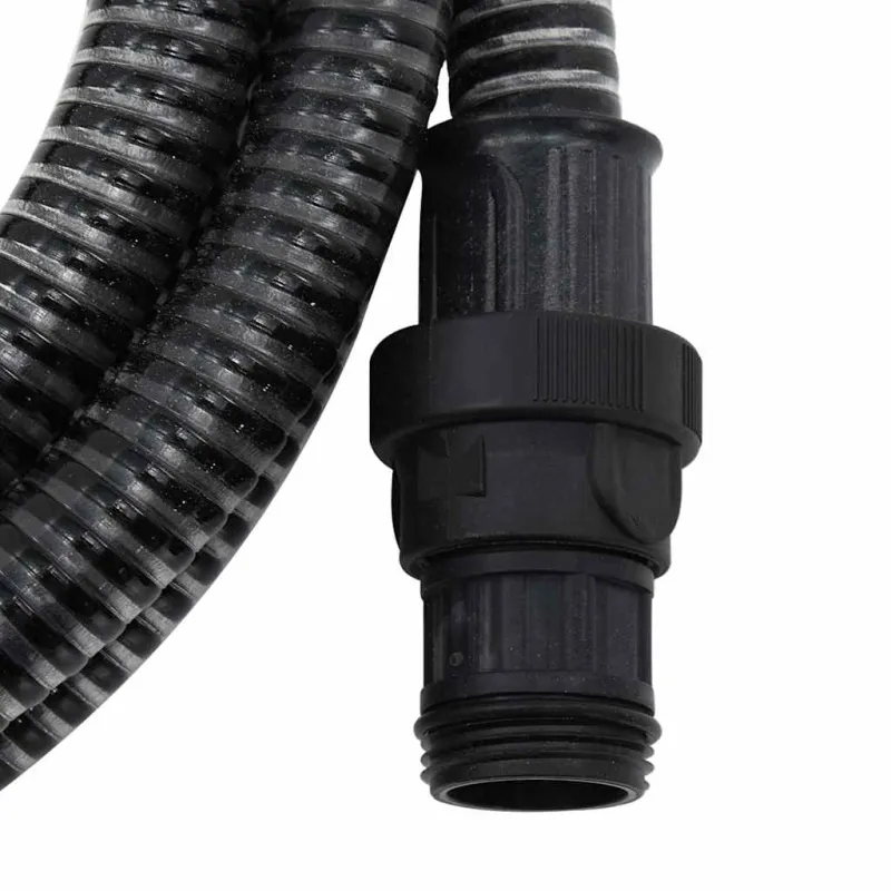 Siurbimo žarna su PVC jungtimis, juodos spalvos, 1", 10m, PVC