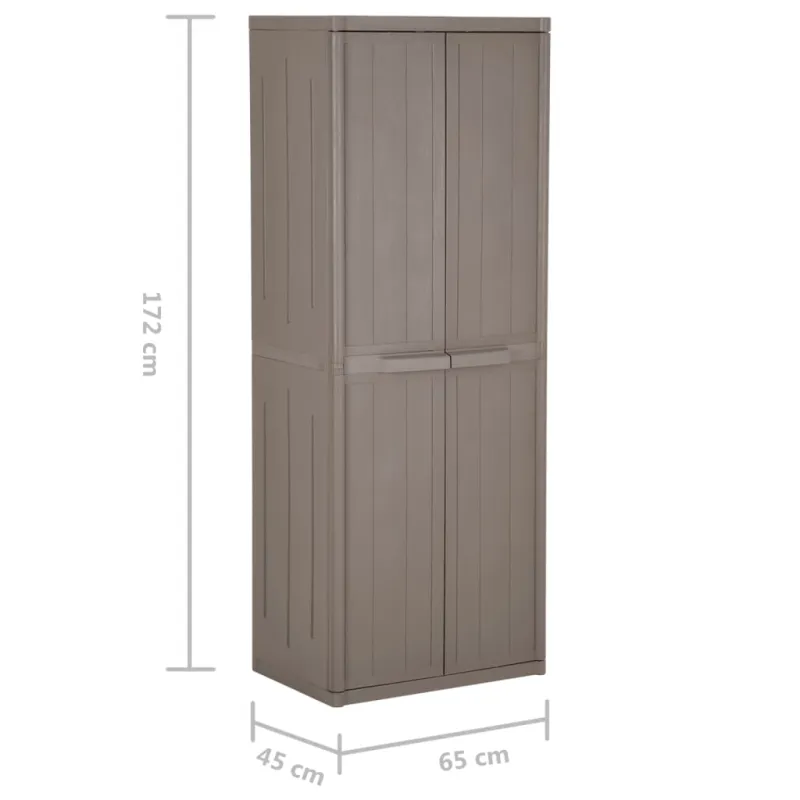 Sodo spintelė daiktams, ruda, 65x45x172cm, PP