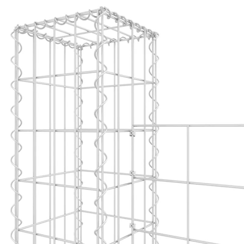 Gabionų krepšiai su 5 kolonomis, 500x20x200cm, geležis